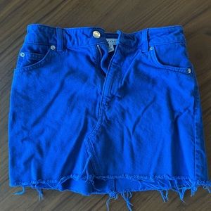 Top Shop Blue Denim Mini Skirt
